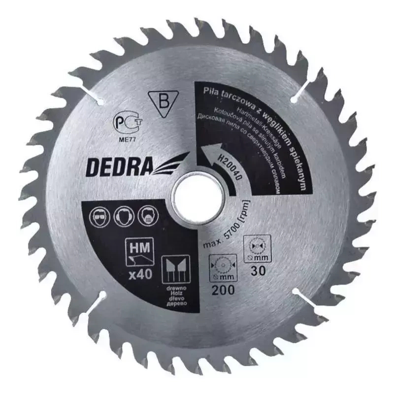 Dedra Lesena krožna žaga 40z Ø200x16 mm