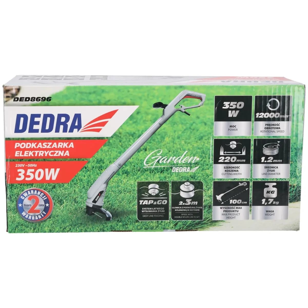 Dedra električna nitna kosilnica 350W, 22cm 7