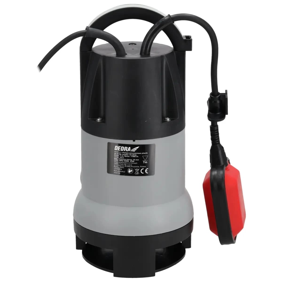 Potopna črpalka za čisto/umazano vodo Dedra 550W 6