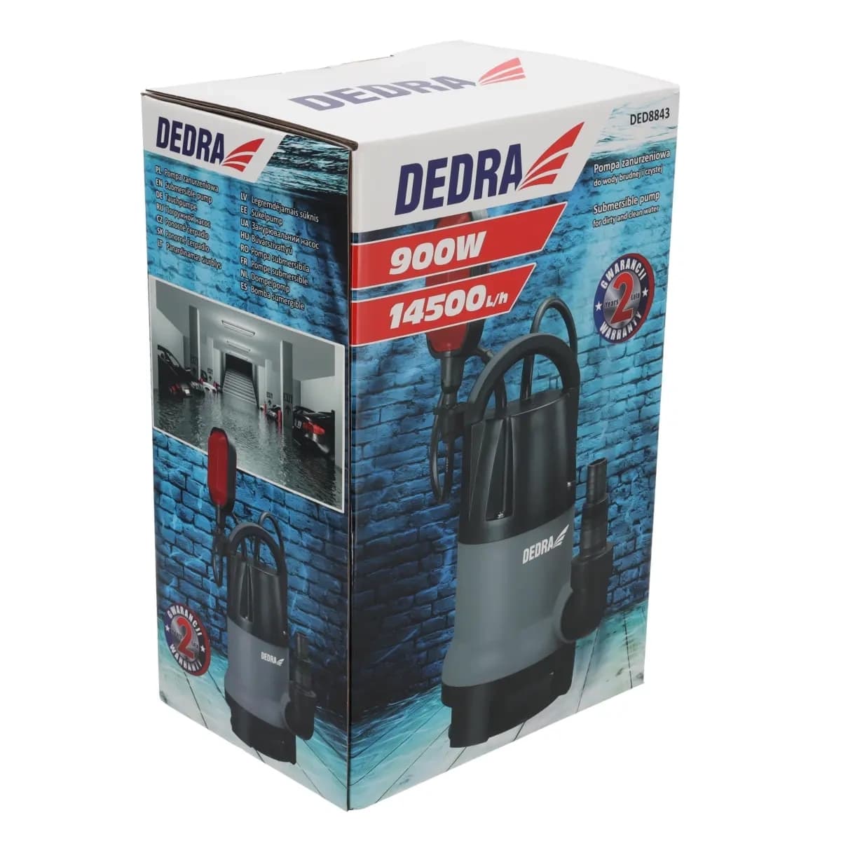 Potopna črpalka za čisto/umazano vodo Dedra 900W (plastična) 5