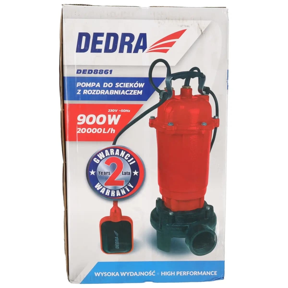 Dedra Črpalka za odpadno vodo z drobilnikom, 900W 6