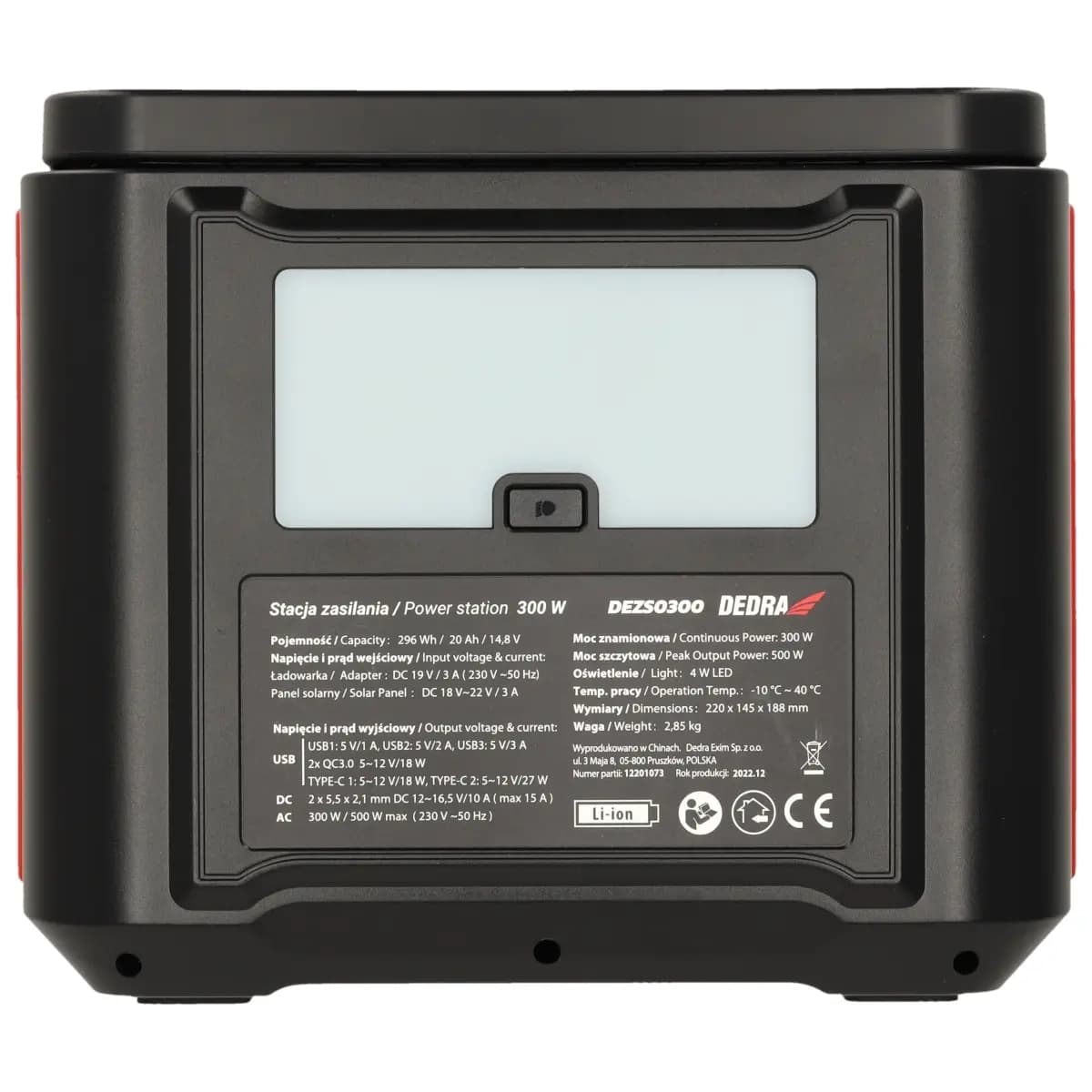 Napajalna postaja Dedra 300/500W 4