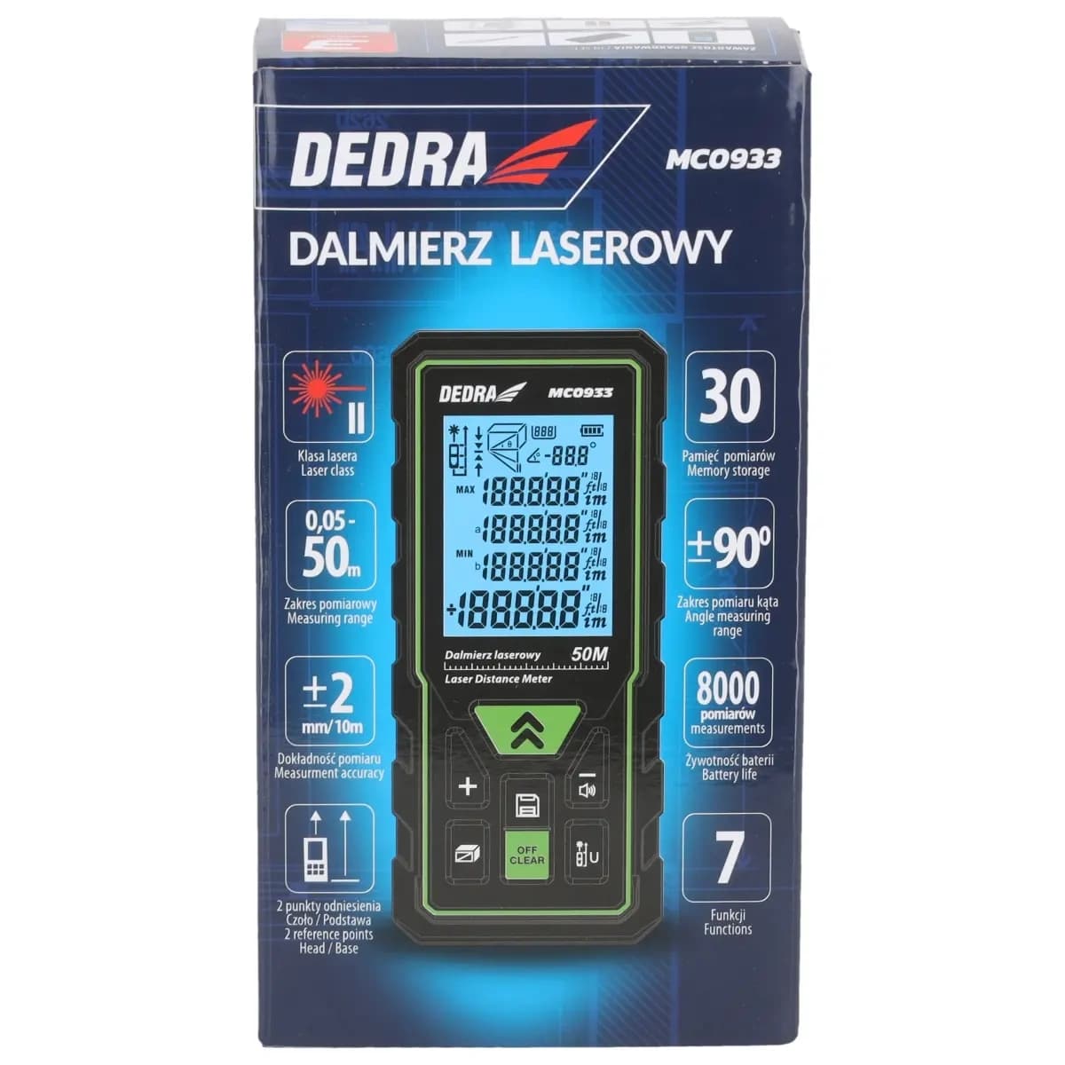 Dedra Laserski merilnik razdalje 50 m 6