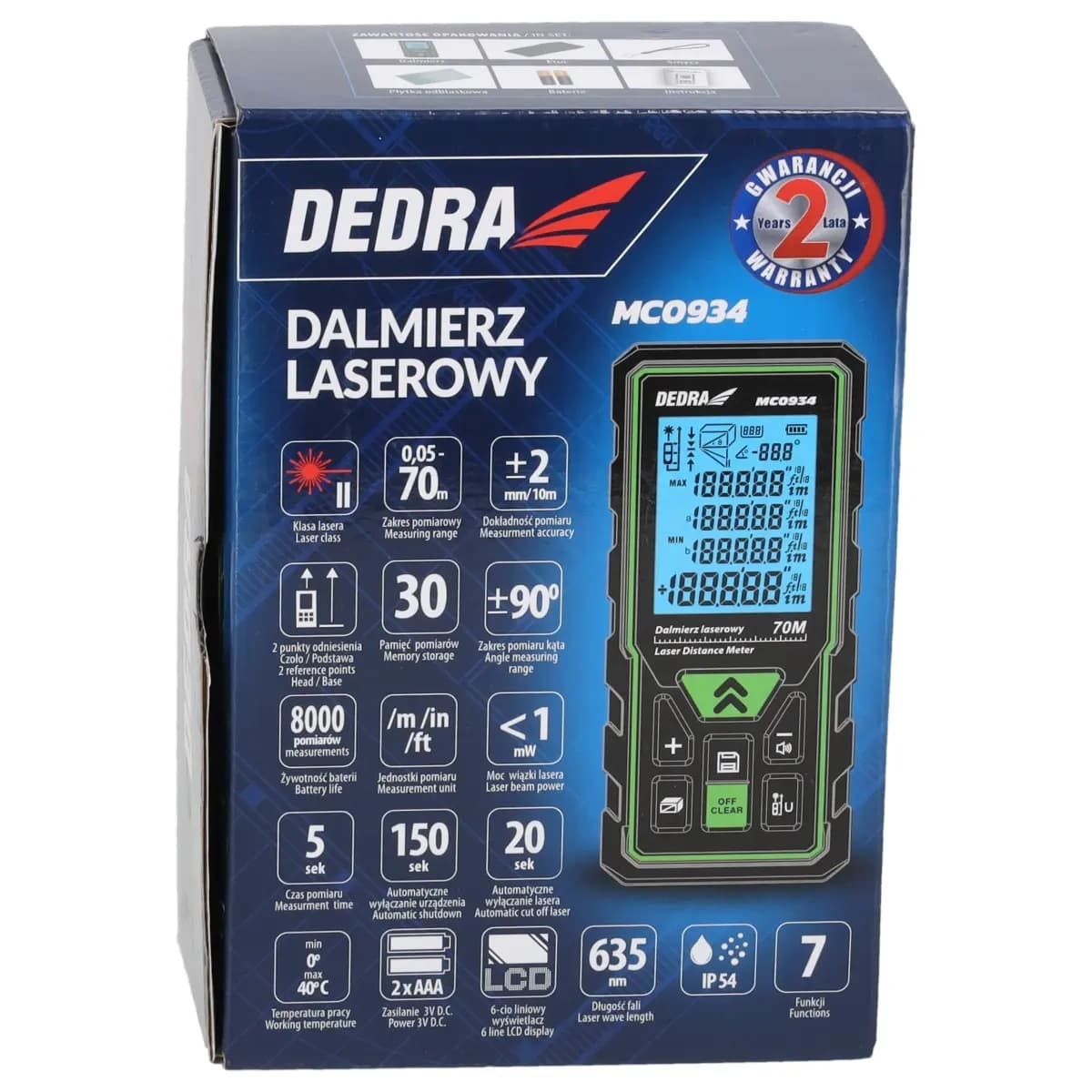 Dedra Laserski merilnik razdalje 70 m 5