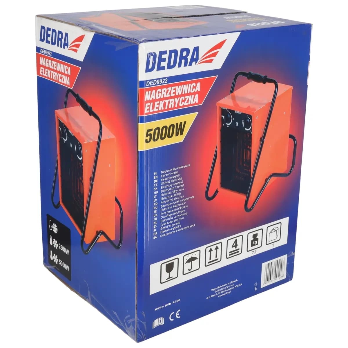 Električni grelnik zraka Dedra 5000W 400V (3 fazni) 2