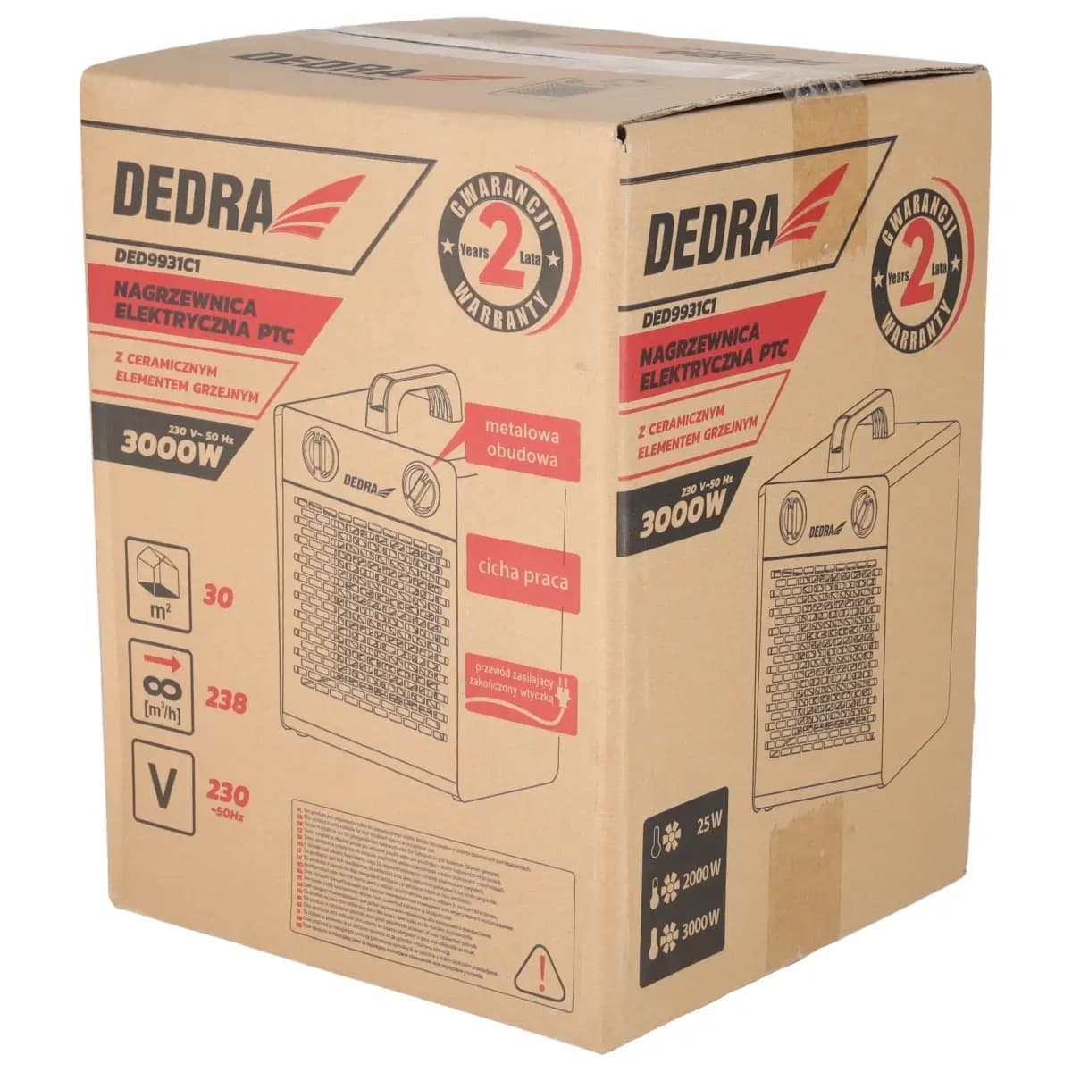 Električni grelnik zraka Dedra PTC, 3kW 5