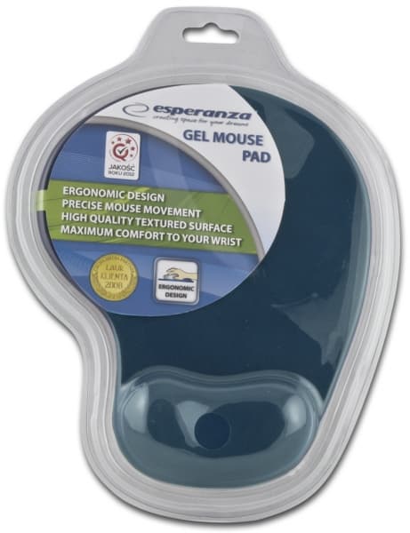 Ergonomska podloga za miško Esperanza EA137B, gel, modra