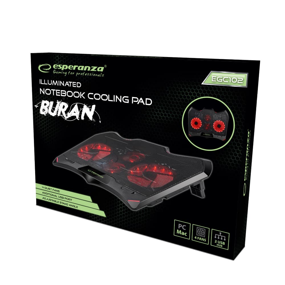 Hladilna podloga Esperanza "Buran" z 4 LED ventilatoji 4