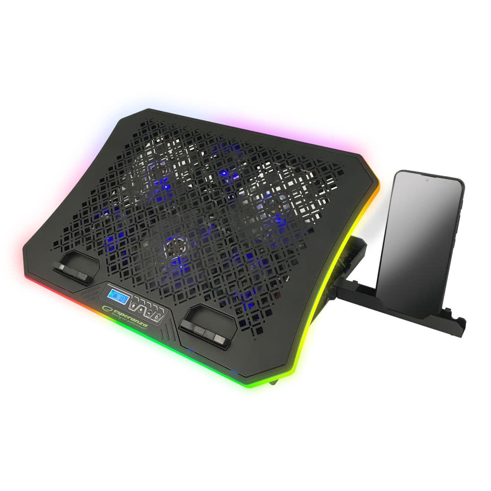 Hladilna podloga za prenosnik Esperanza GALERNE RGB 22"