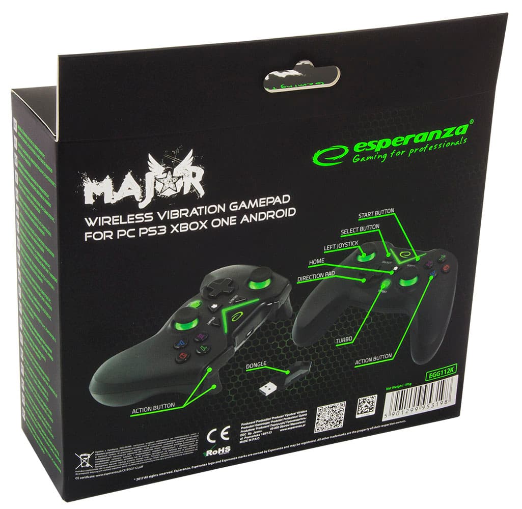 Esperanza Major brezžični gamepad za PC/PS3/Xbox One 7