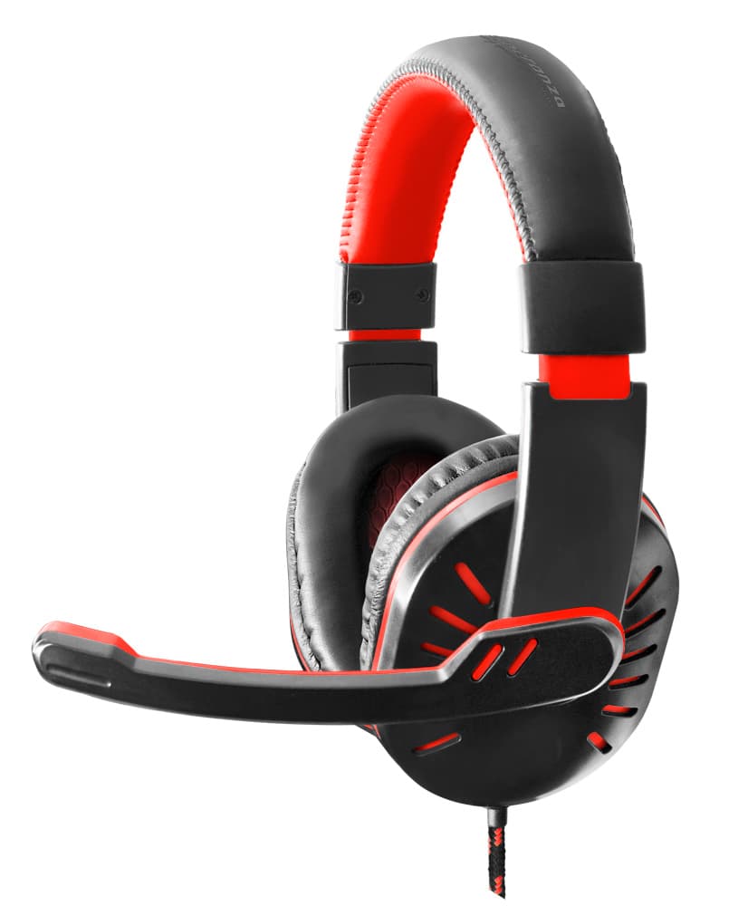Esperanza CROW gaming slušalke z mikrofonom, rdeče