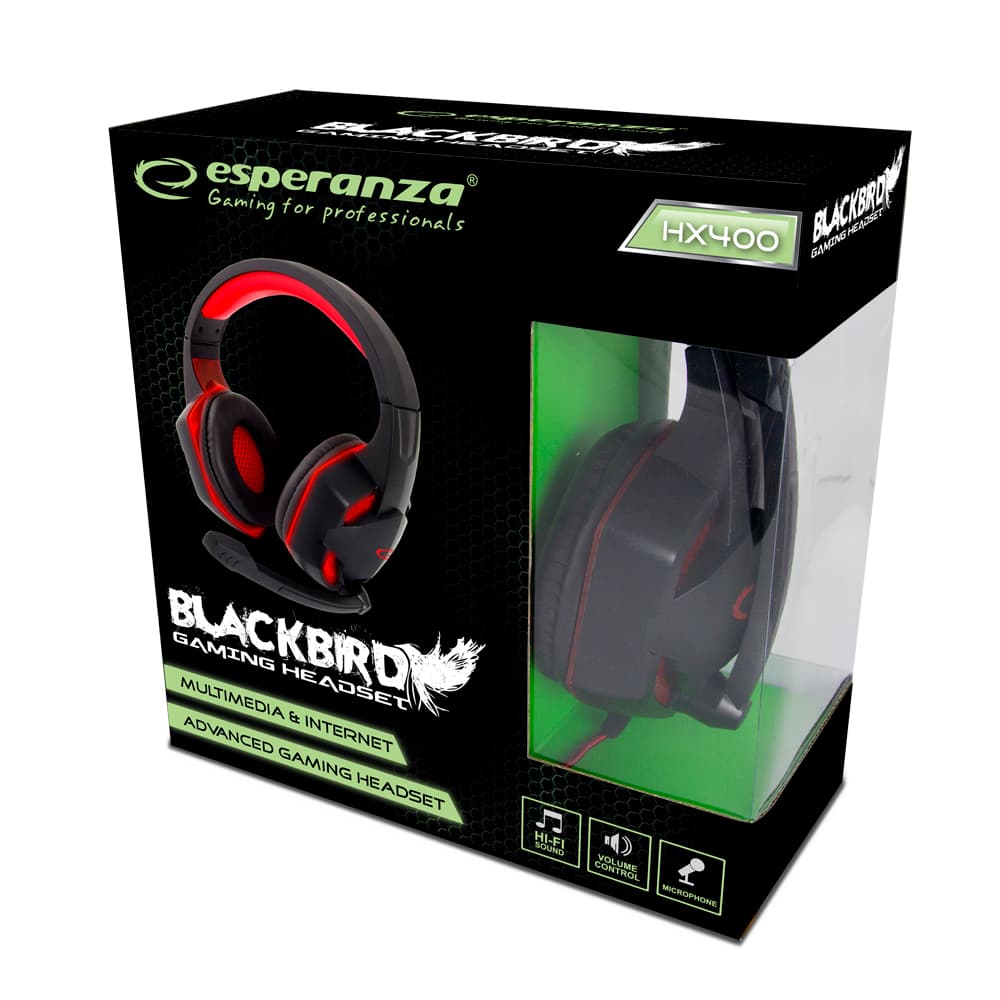 Esperanza BLACKBIRD EGH400 - Gaming slušalke z mikrofonom, črne 4