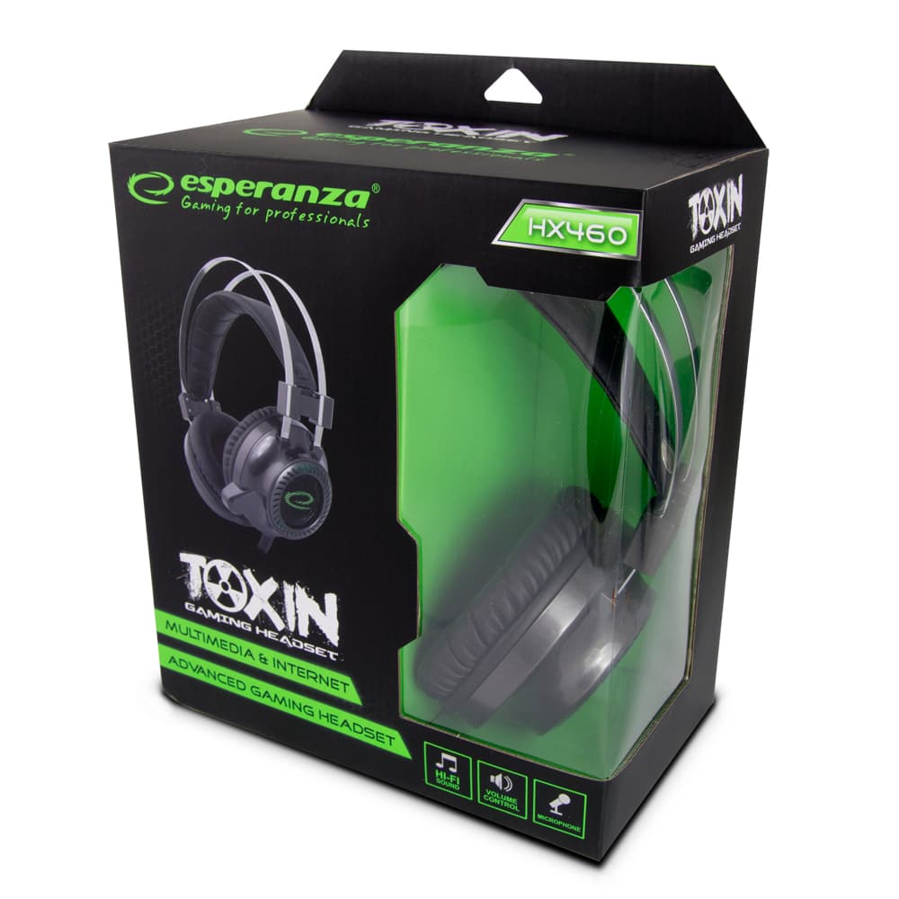 Esperanza TOXIN EGH460 - Gaming slušalke z mikrofonom, črne 2