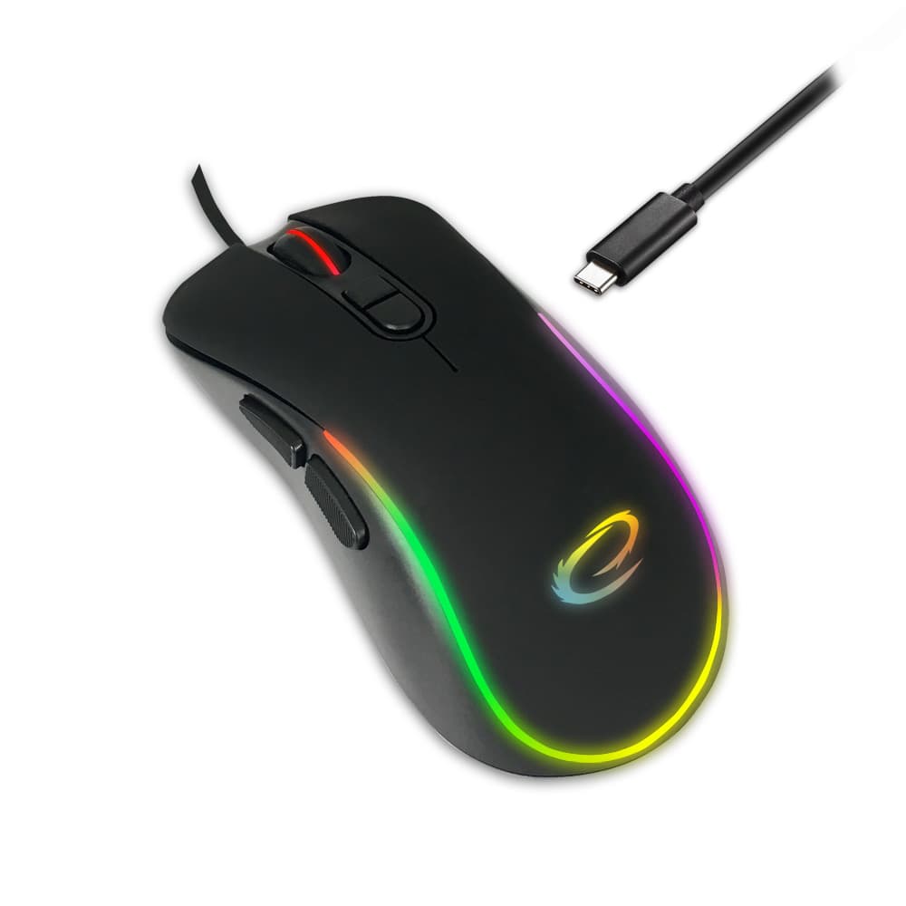 Esperanza EGM303 Gaming miška, žična, LED RGB, 7D optična, USB-C, Hesperis 3