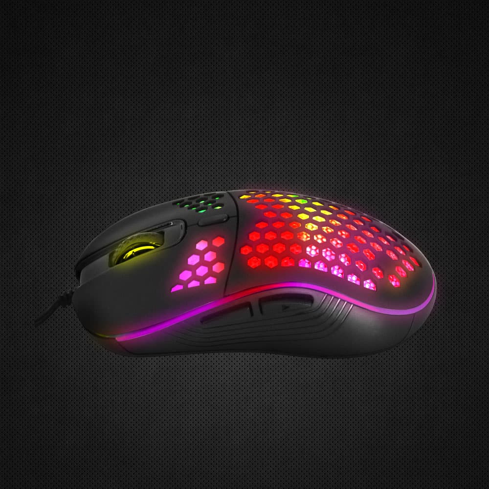 Esperanza EGM305 Gaming miška, žična, LED RGB, 6D optična, USB-C, Anteros 6