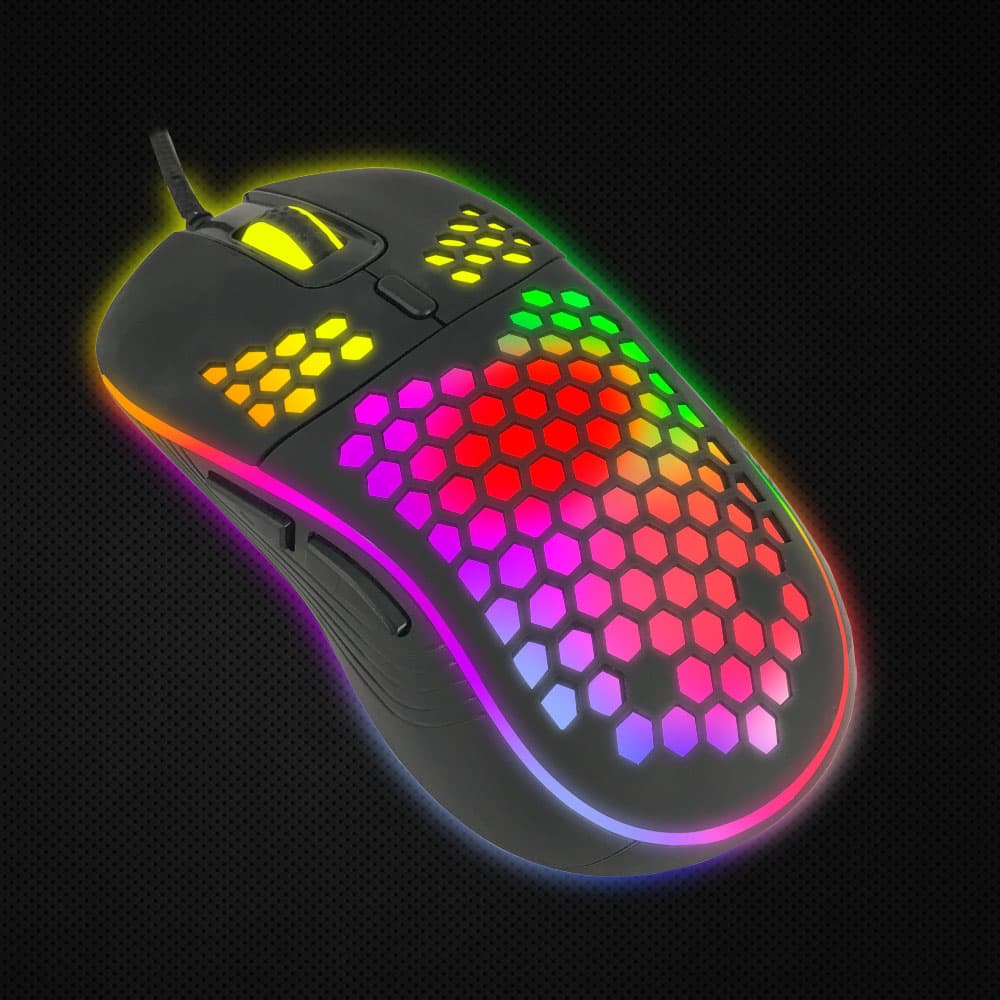 Esperanza EGM305 Gaming miška, žična, LED RGB, 6D optična, USB-C, Anteros 7