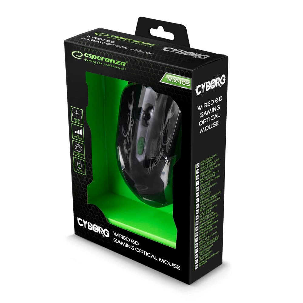 Esperanza CYBORG - gaming miška z LED osvetlitvijo 4