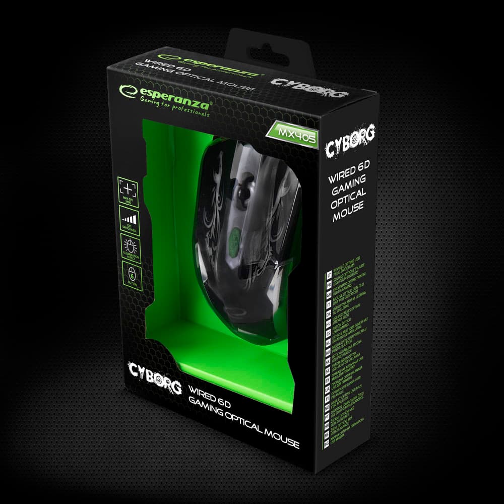 Esperanza CYBORG - gaming miška z LED osvetlitvijo 8