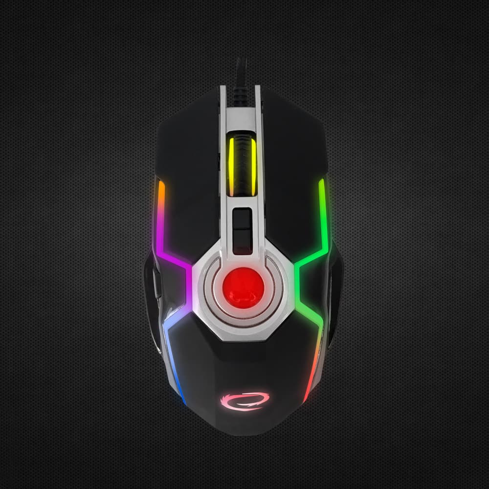 Esperanza EGM701 Gaming miška, žična, LED RGB, 8D optična, USB, Mangora 5