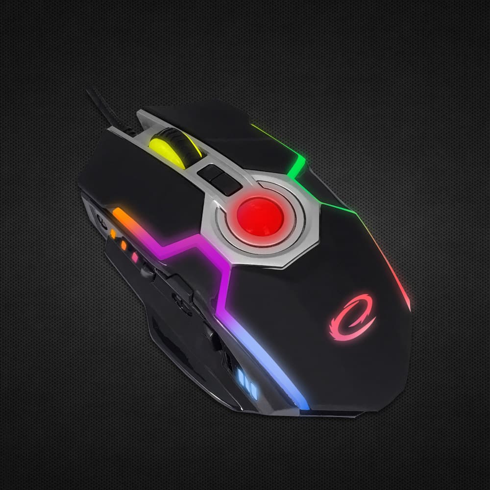 Esperanza EGM701 Gaming miška, žična, LED RGB, 8D optična, USB, Mangora 6