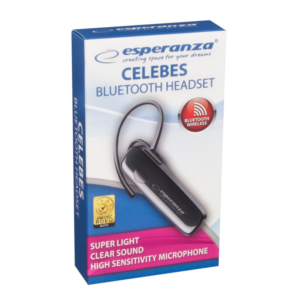 Esperanza CELEBES Bluetooth slušalka, črna, 210 min pogovora 5