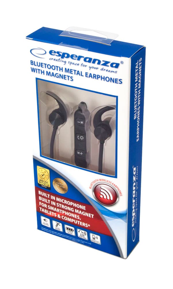 Esperanza metalne Bluetooth slušalice, črne 2