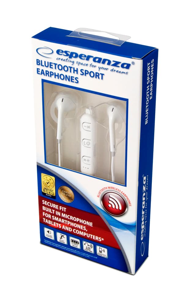 Esperanza sportske Bluetooth slušalice, bijele 2