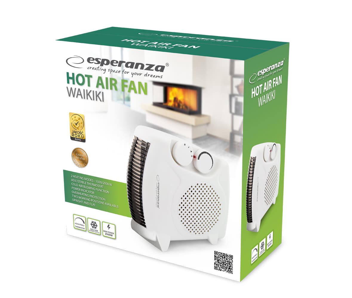 Esperanza WAIKIKI termoventilator 1000W/2000W, hladan i topao zrak 6