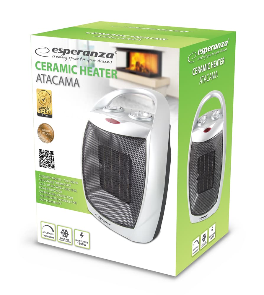 Keramični grelnik z ventilatorjem Esperanza Atacama EHH006, 750W/1500W 5
