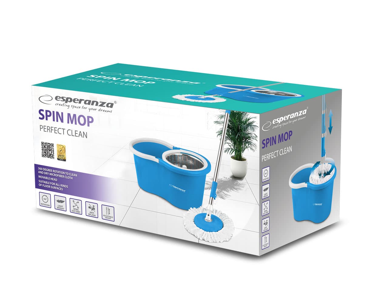 Esperanza PERFECT CLEAN EHS006 - Rotacijski mop z vedrom 6
