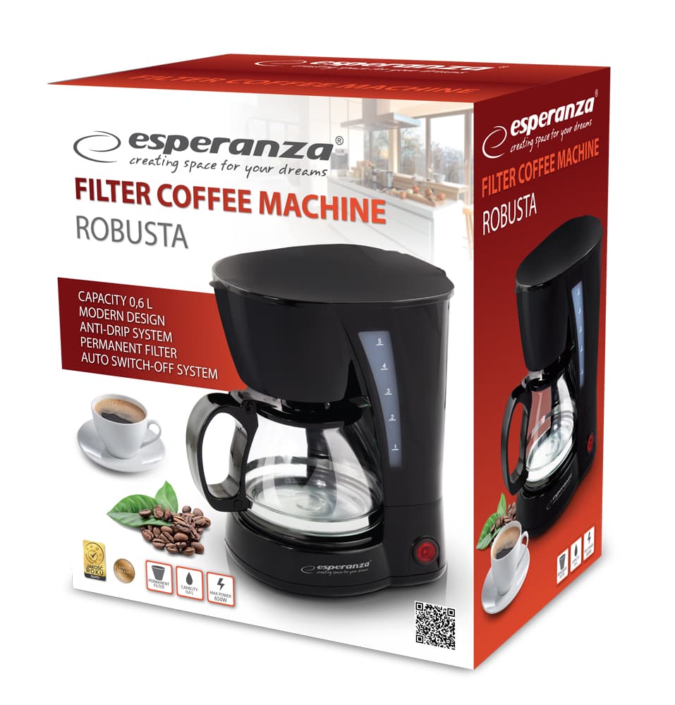 Esperanza Robusta pretočni kavni aparat 0.6 L 6