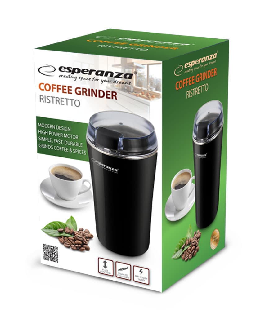 Mlinček za kavo Esperanza RISTRETTO, 150W, črn 6