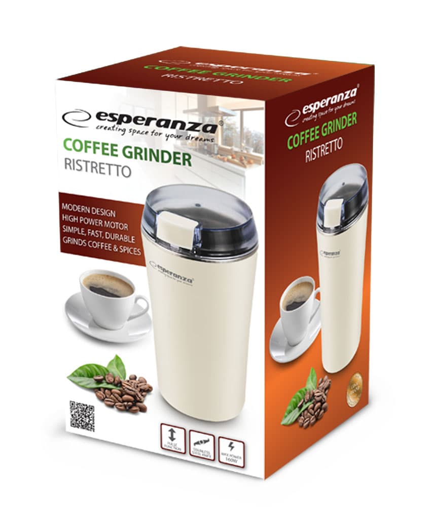 Mlinček za kavo Esperanza RISTRETTO, 150W, bel 6