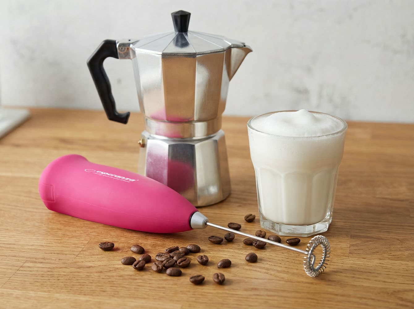 Esperanza Latte ročni penilnik mleka, roza 3