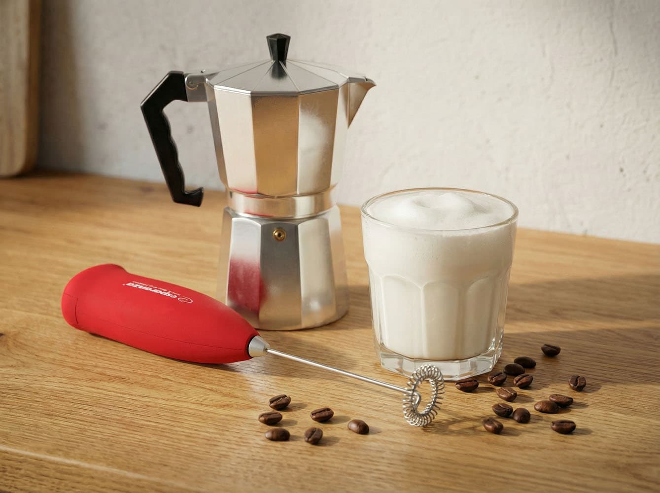 Esperanza Latte ročni penilnik mleka, rdeč 3