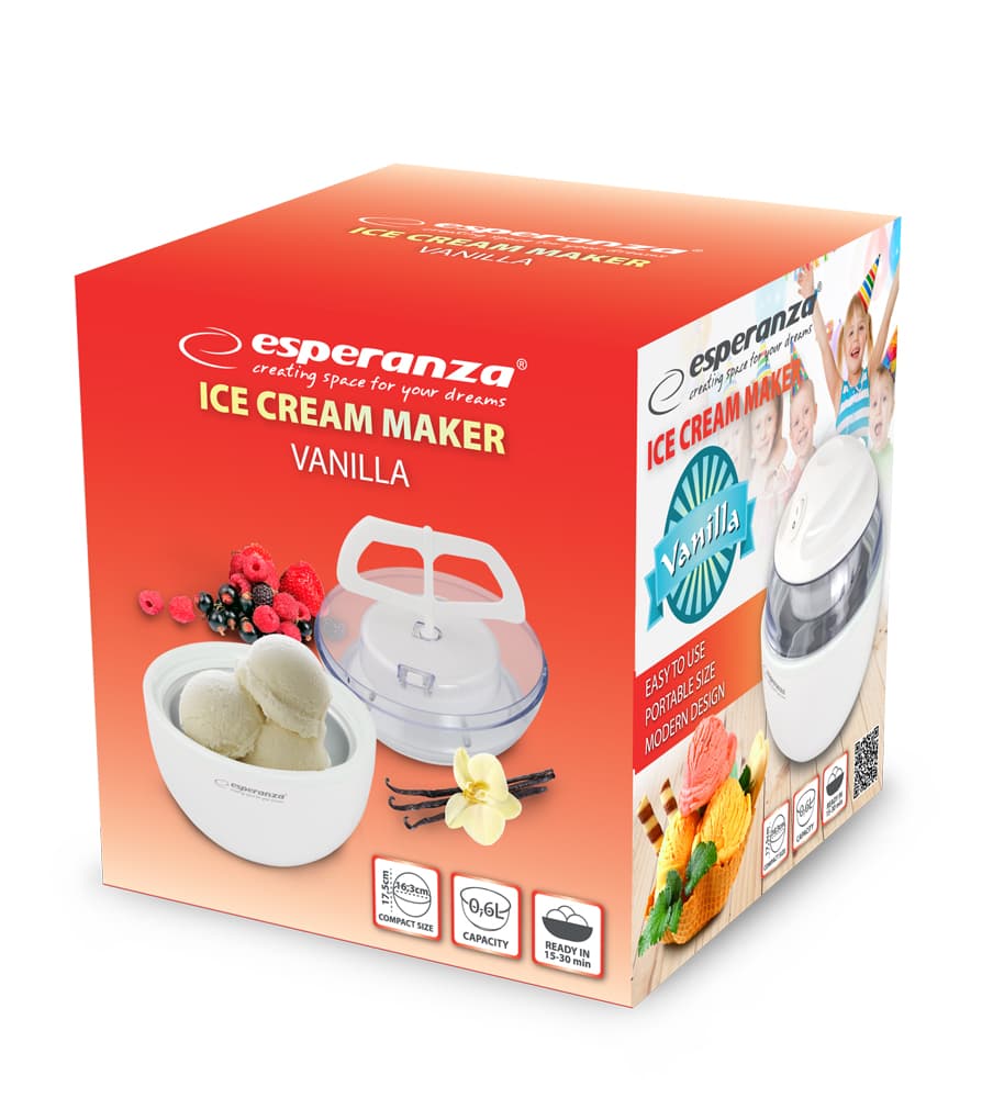 Aparat za sladoled Esperanza Vanilla, beli 4