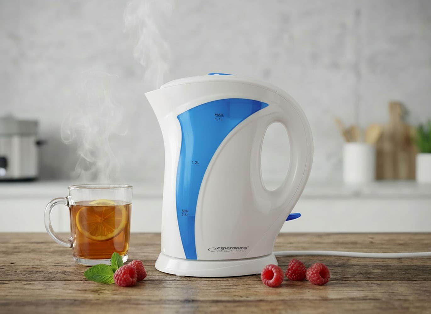 Električni kuhalnik vode Esperanza Iguazu 1.7 L (belo-modri) 7