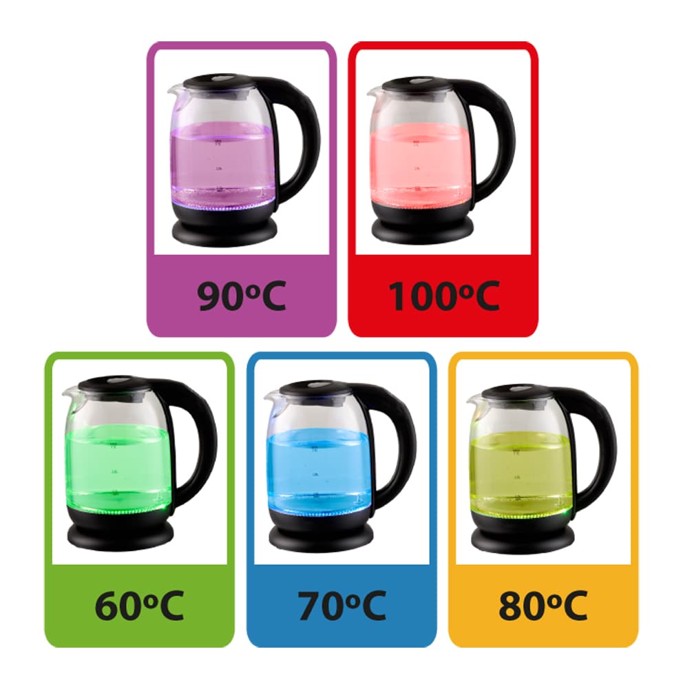 Esperanza LOIRE stekleni kuhinjski aparat z LED in termometrom, 1.7 L 5