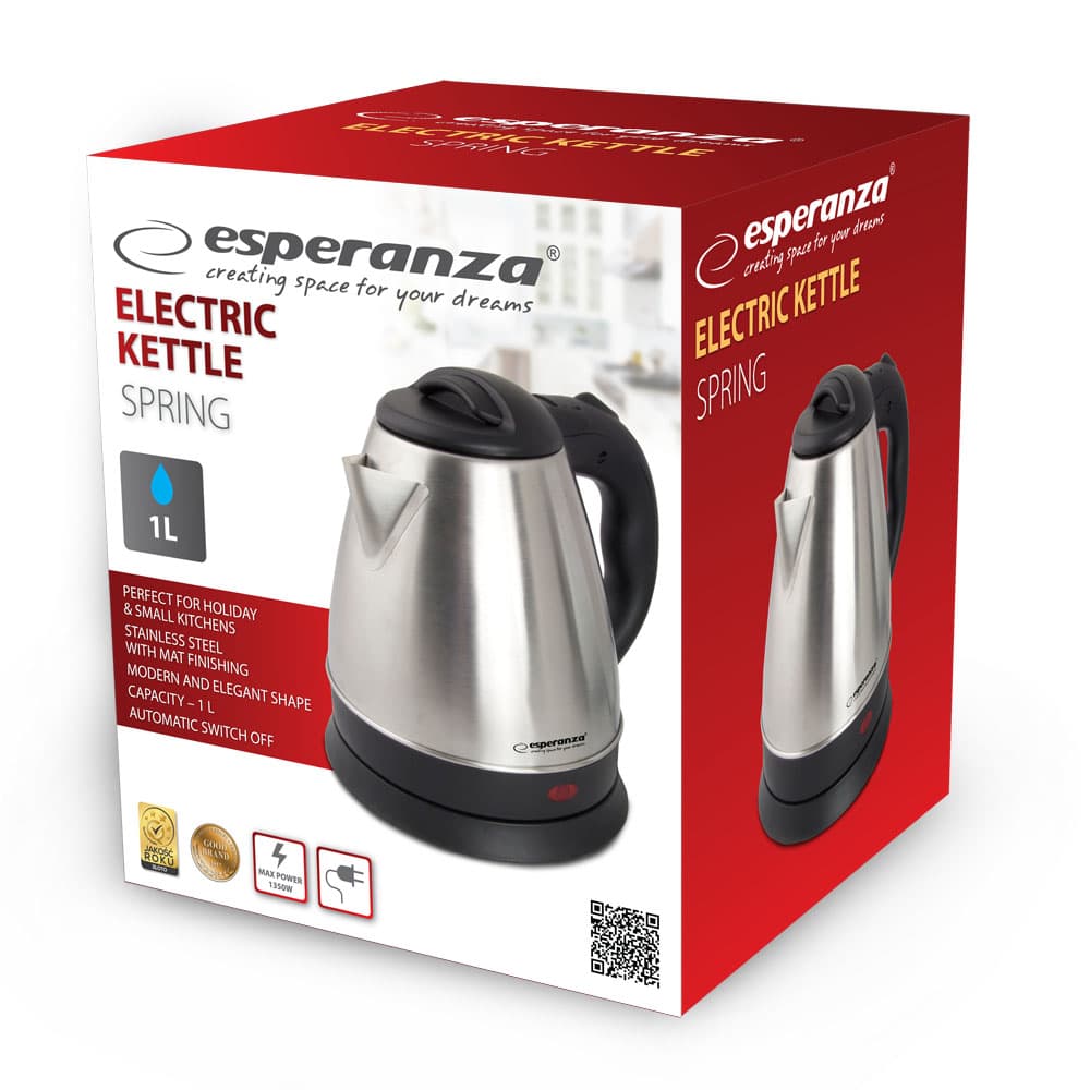 Električni kuhalnik vode Esperanza Spring, 1.0 L, inox 2