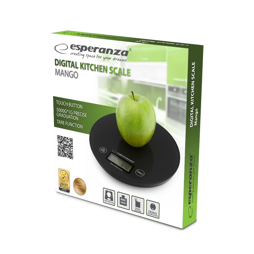 Esperanza EKS003K kuhinjska tehtnica Mango, črna 8