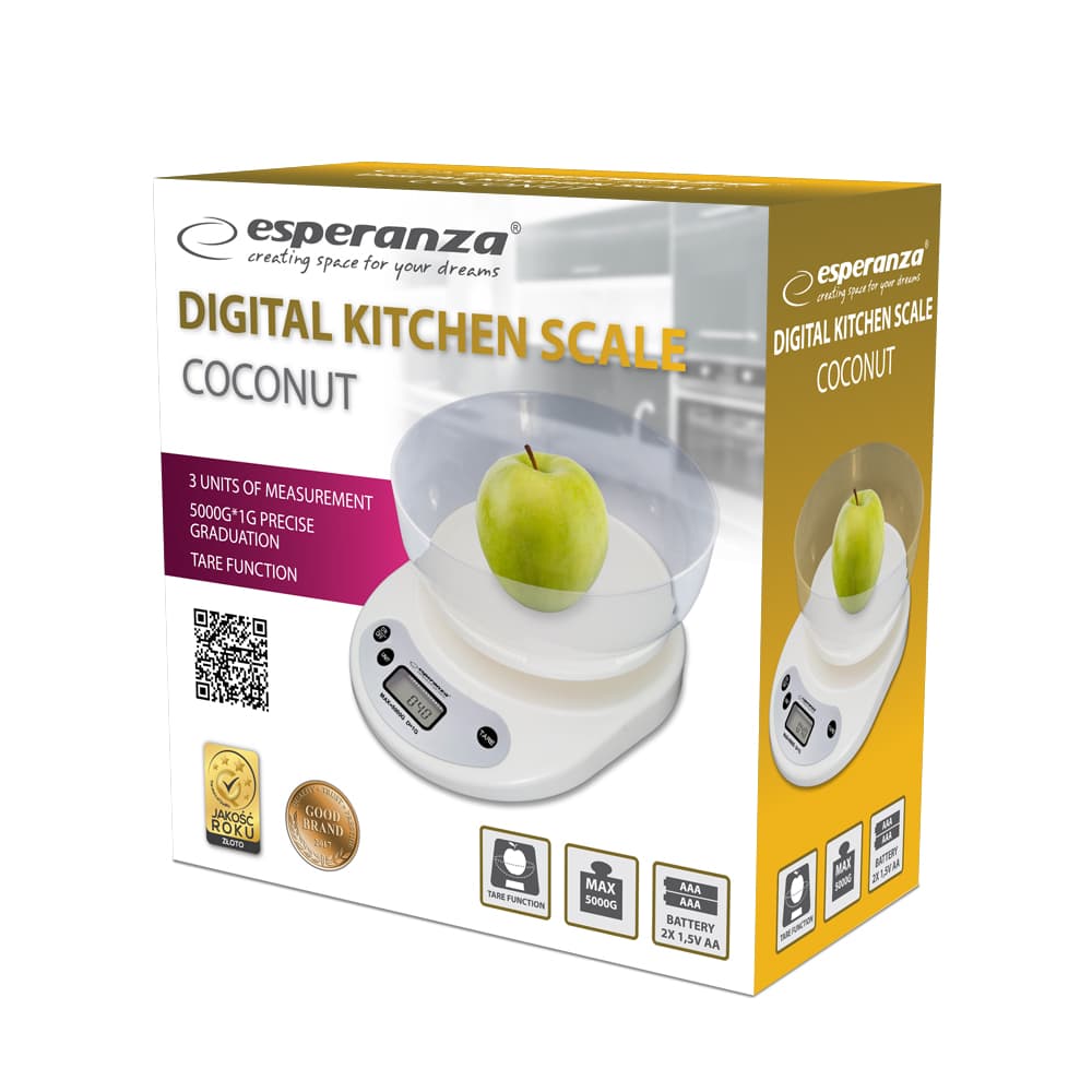 Esperanza kuhinjska tehtnica z posodo COCONUT 8