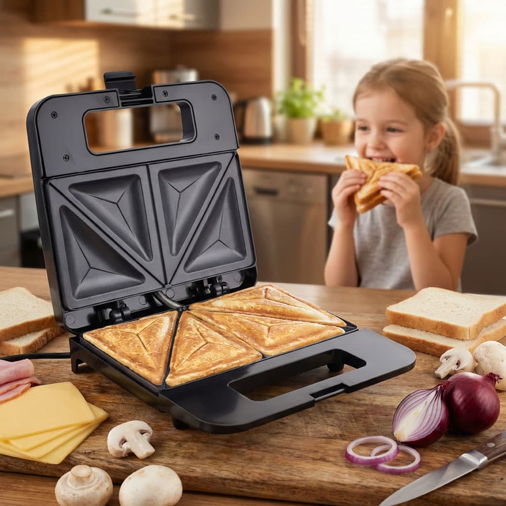 Esperanza opekač sendvičev Parmigiano, 1000W, črn 6