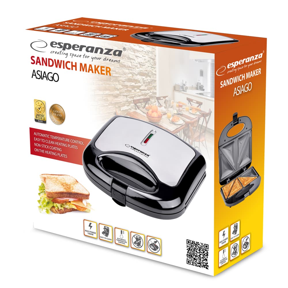 Esperanza EKT011 Toster za sendviče Asiago, 1000W 3