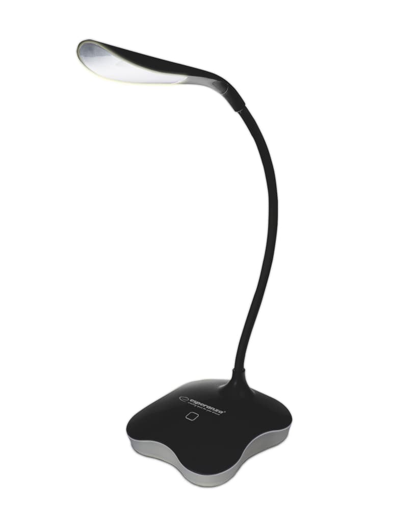 Esperanza Mimosa ELD105K LED namizna svetilka, črna, osvetljena osnova