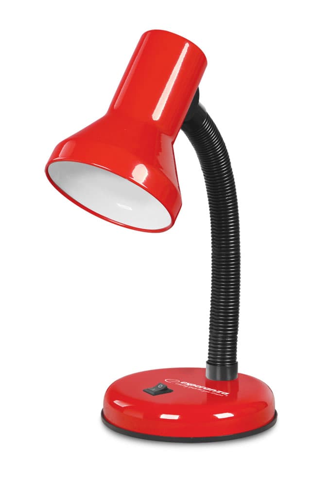 Namizna svetilka Esperanza Altair ELD108R, E27, rdeča