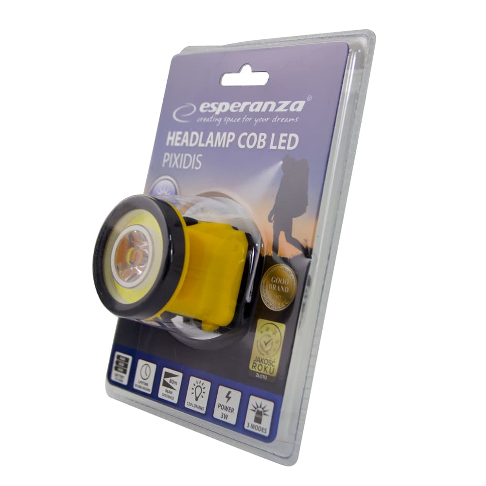Esperanza PIXIDIS naglavna LED svetilka, COB 3W, 120 lm, 80m 3