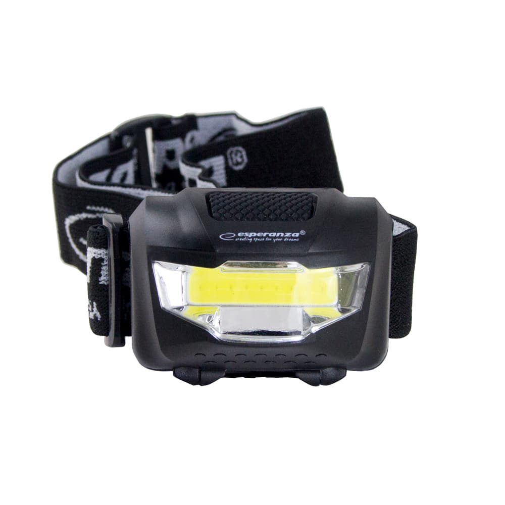 Naglavna LED svetilka Esperanza CRATER, COB LED, 100 lm, 3 načini
