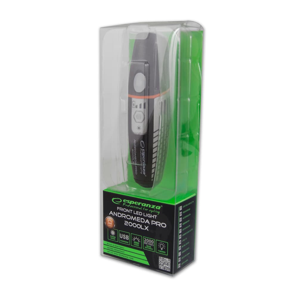 Esperanza ANDROMEDA PRO EOT062, LED prednja luč za kolo, 2000 lx 8