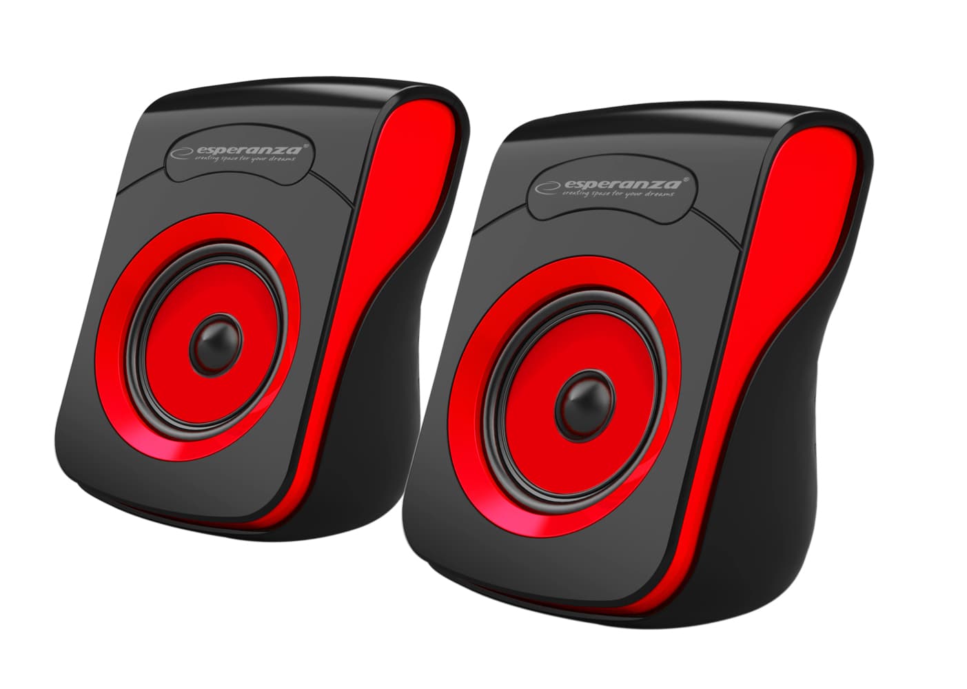 Esperanza FLAMENCO zvočniki 2.0 USB (črno-rdeči)