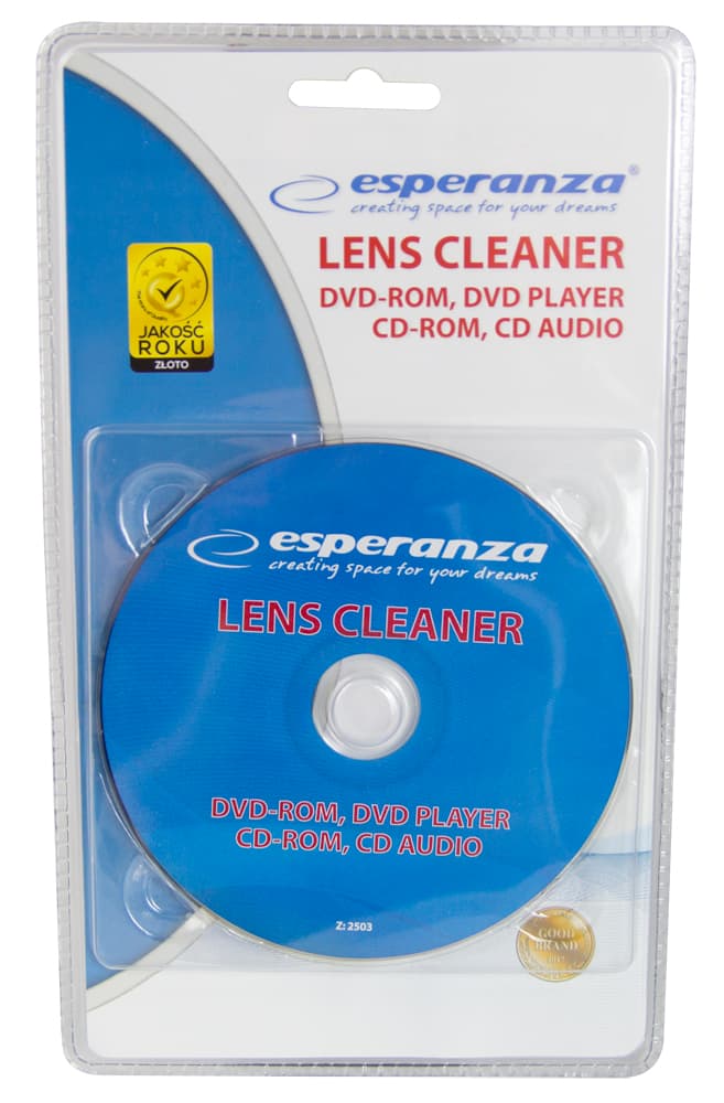 Čistilna ploščica Esperanza za CD/DVD